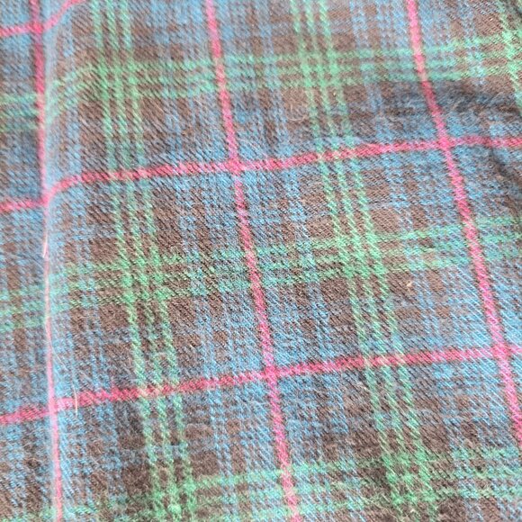 Vintage Woolrich Womens Plaid Maxi Dress With Button Front & Long Sleeves - Picture 4 of 5